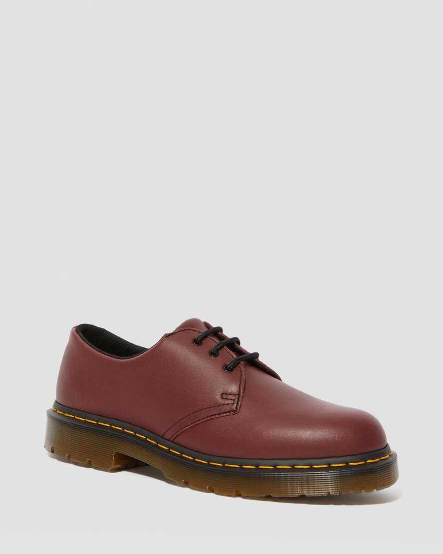 Dr. Martens 1461 Slip Resistant Nahka Naisten Juhlakengät - Punainen Kengät [013-FMIVRK]